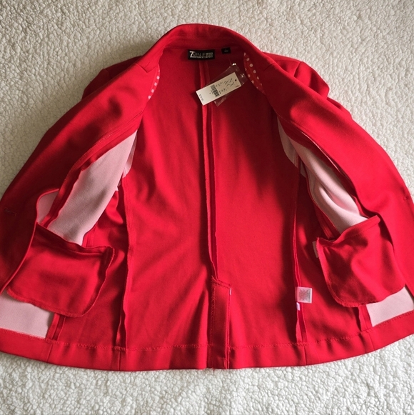 7th Avenue Design Studio Hour Glass One Button Cotton Blazer Sz.2 - Picture 6 of 12